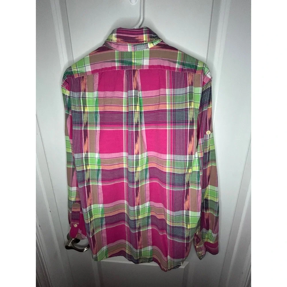 Vintage Polo Ralph Lauren Aztec Navajo Multi Color Button Up Dress Shirt‎ Mens L